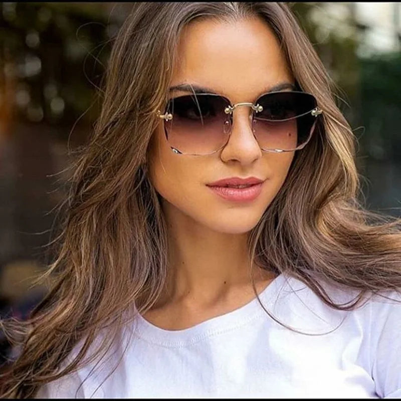 Square Rimless Sunglasses Set of 3 | Women's Fashion Shades