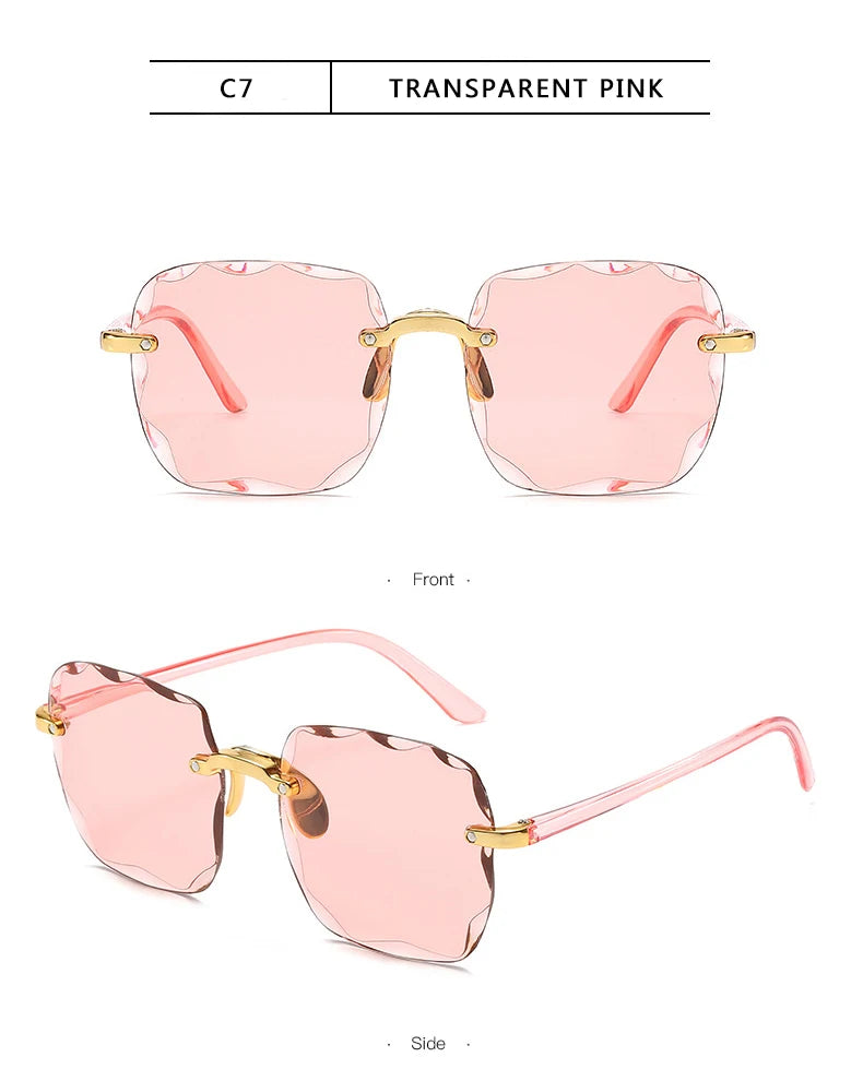 Square Rimless Sunglasses Set of 3 | Women's Fashion Shades