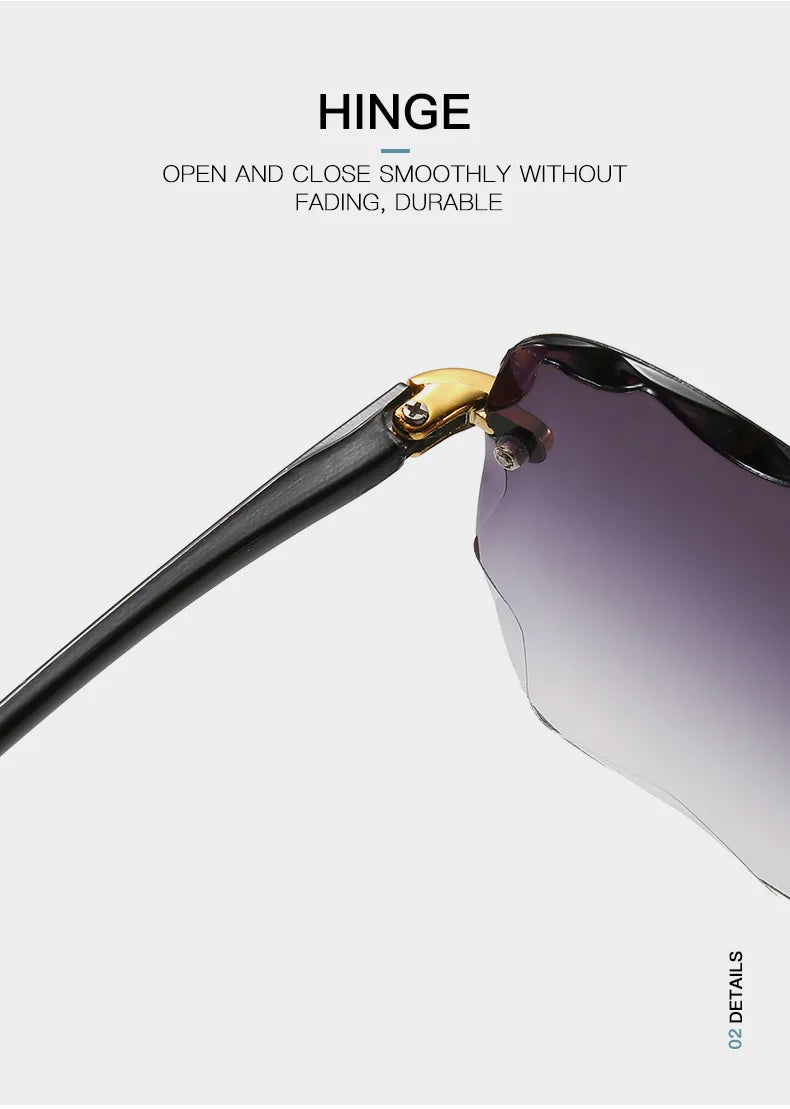 Square Rimless Sunglasses Set of 3 | Women's Fashion Shades