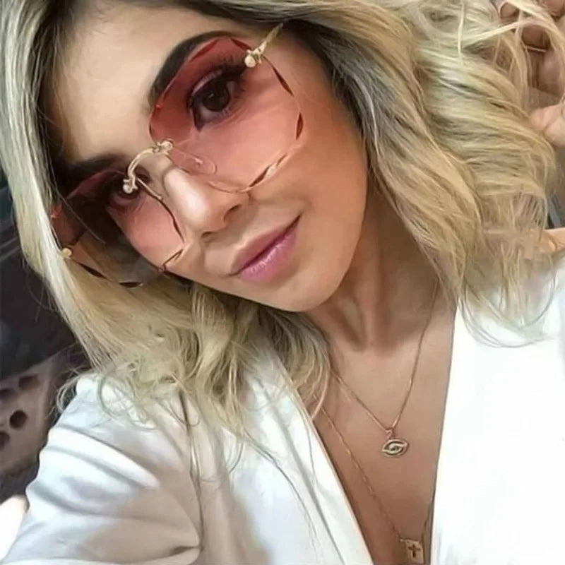 Square Rimless Sunglasses Set of 3 | Women's Fashion Shades