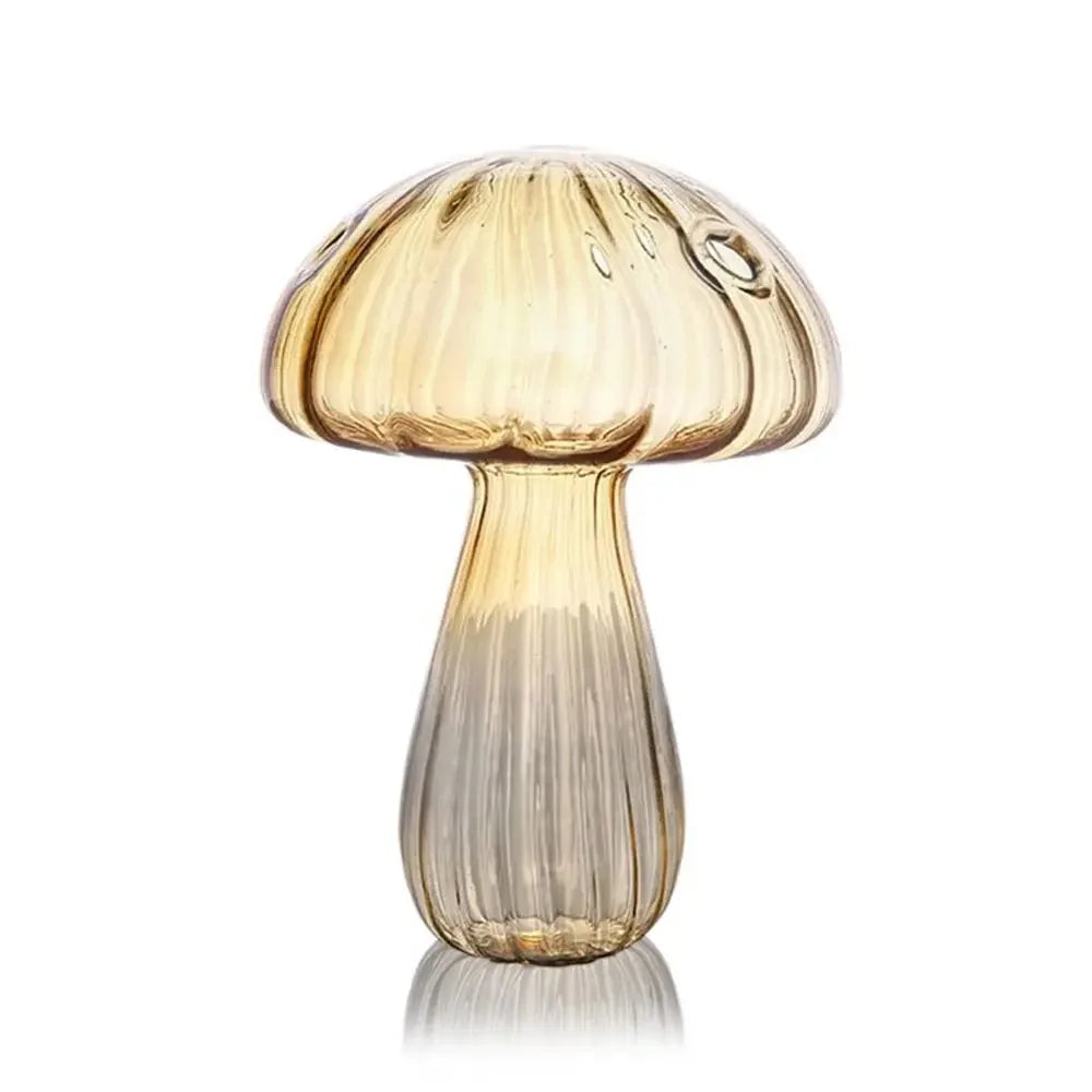Mushroom Shaped Flower Vase Transparent Glass Vase