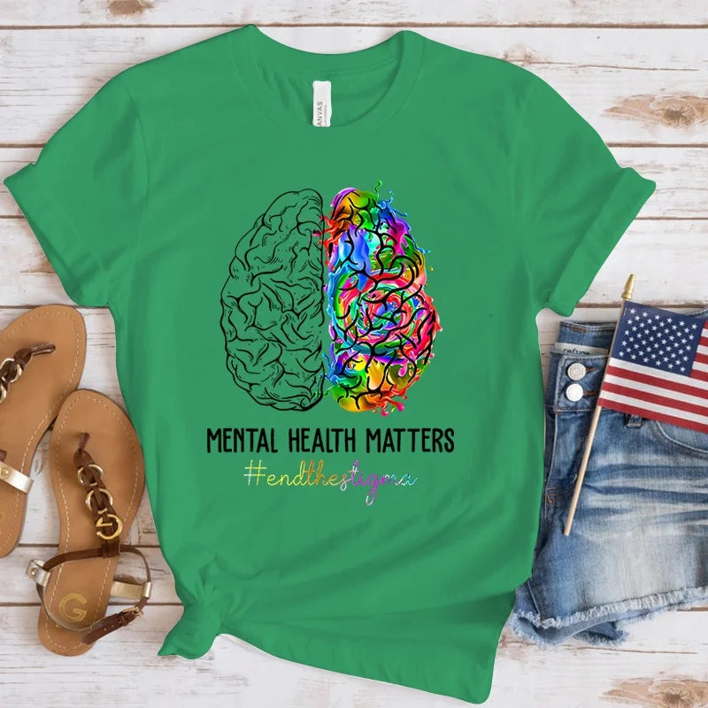 Women's Graphic Tee — Mental Health Matters Short Sleeve T-Shirt