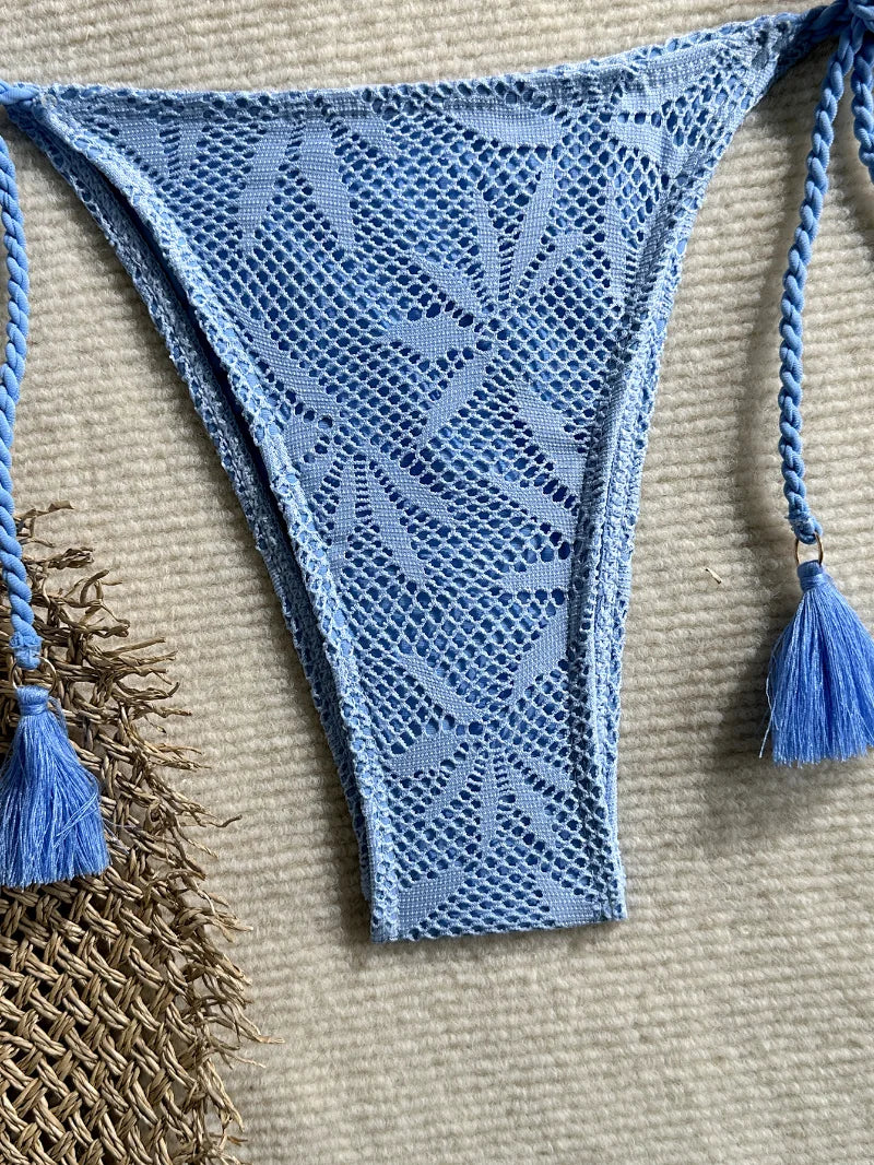 Sexy High Waist Mesh Bikini Pushup Set