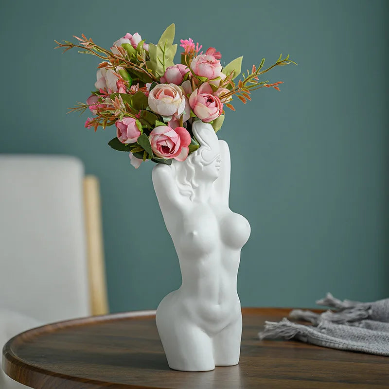 Female Body Art Vase | Boho Decorative Sculpture