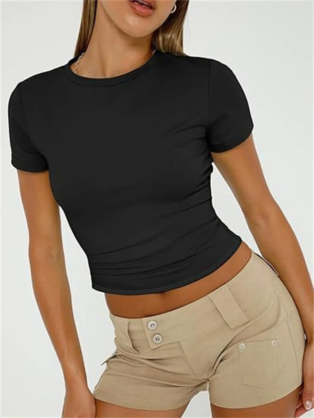 Women's Everyday Solid Tee — Casual Short Sleeve T-Shirt