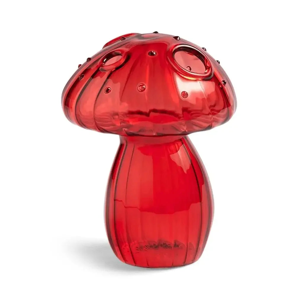 Mushroom Shaped Flower Vase Transparent Glass Vase