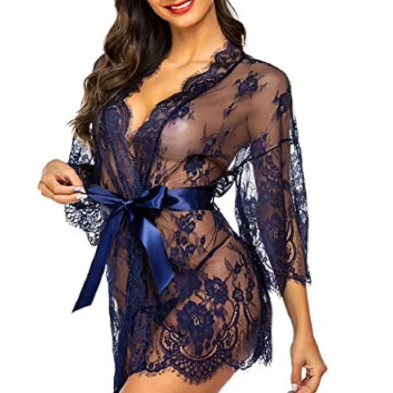 Floral Lace Babydoll Lingerie Set