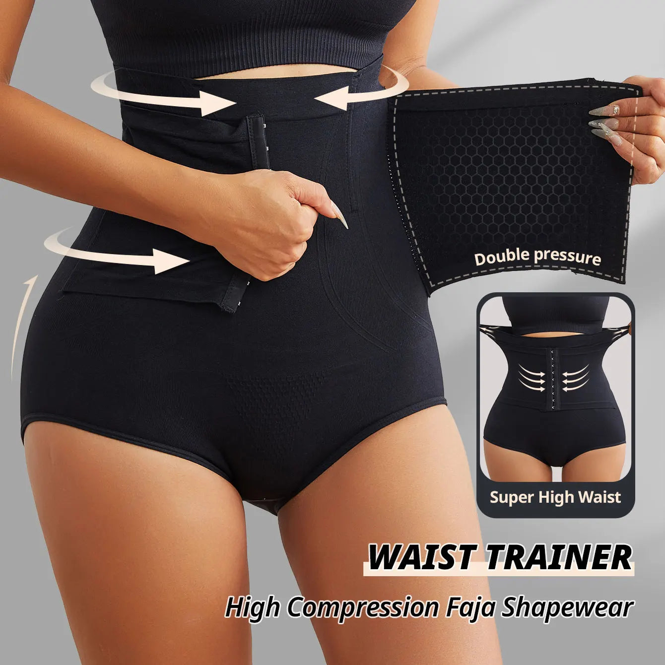 Women's High-Waist Tummy Control Shapewear Panty — Firm Compression Briefs