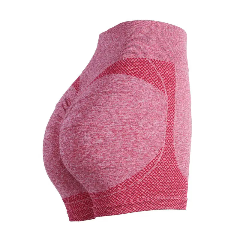High Elasticity Seamless Yoga Shorts | Women's Push-Up Gym Shorts