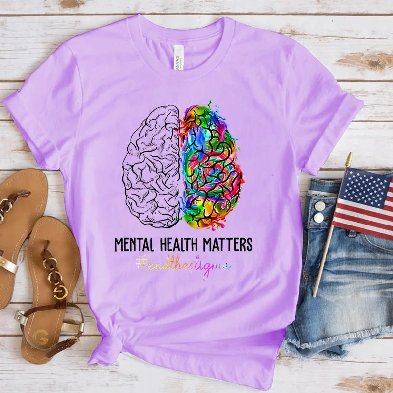 Women's Graphic Tee — Mental Health Matters Short Sleeve T-Shirt