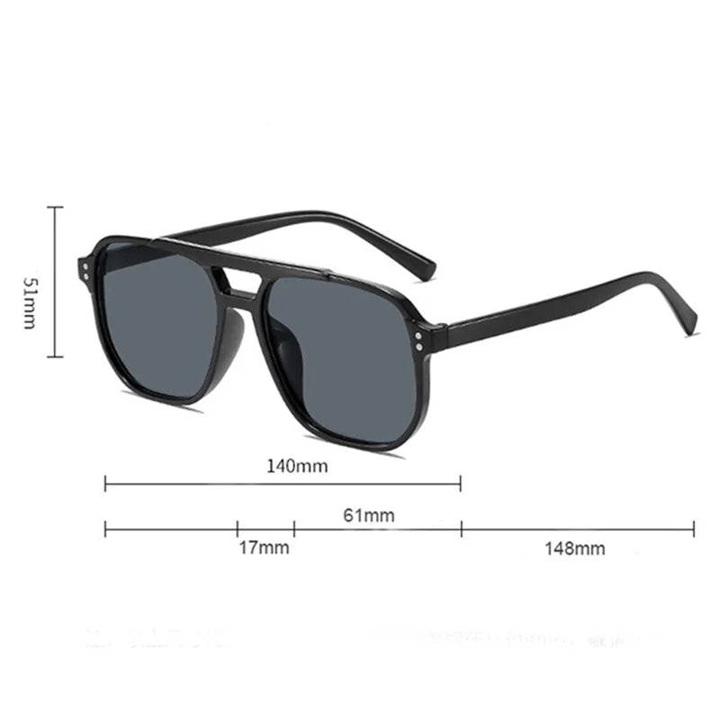 Oversized Vintage Square Sunglasses | Unisex UV400