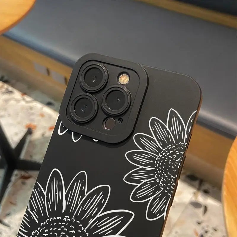 Sunflower Silicone iPhone Case | Anti-Drop Protection