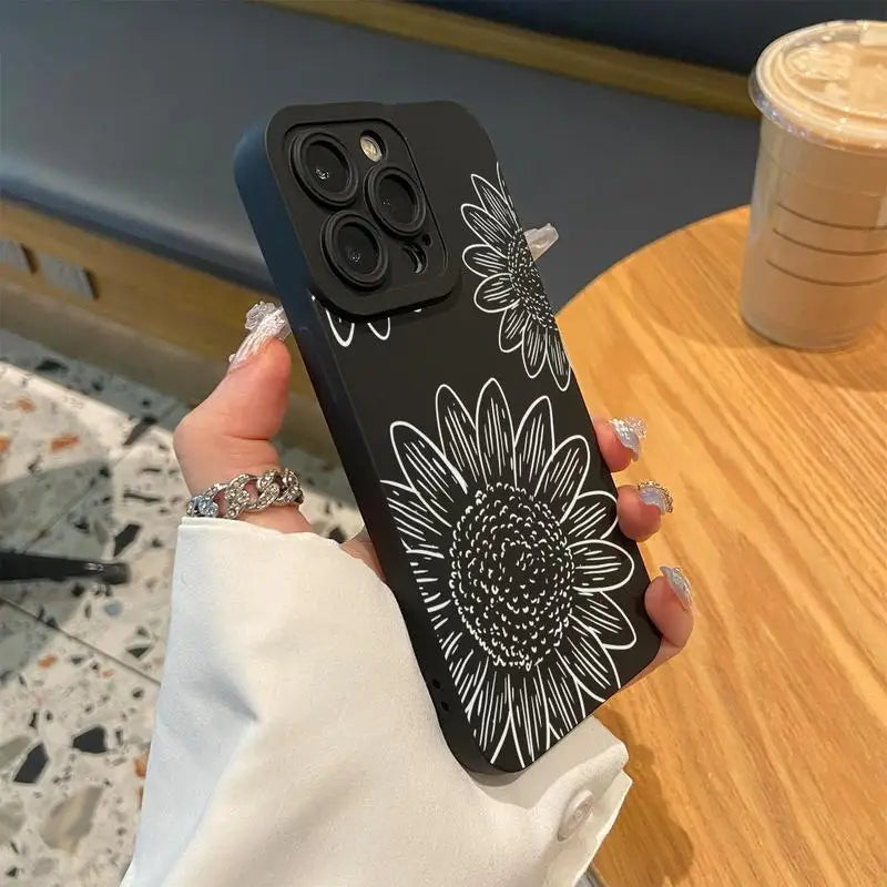 Sunflower Silicone iPhone Case | Anti-Drop Protection