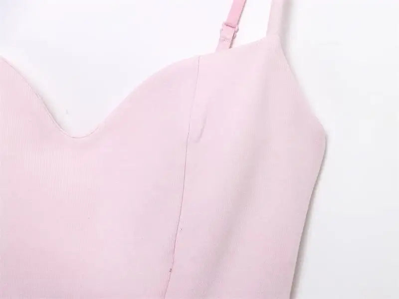 Slim Knit Tube Top Mini Dress | Women's Camisole Dress