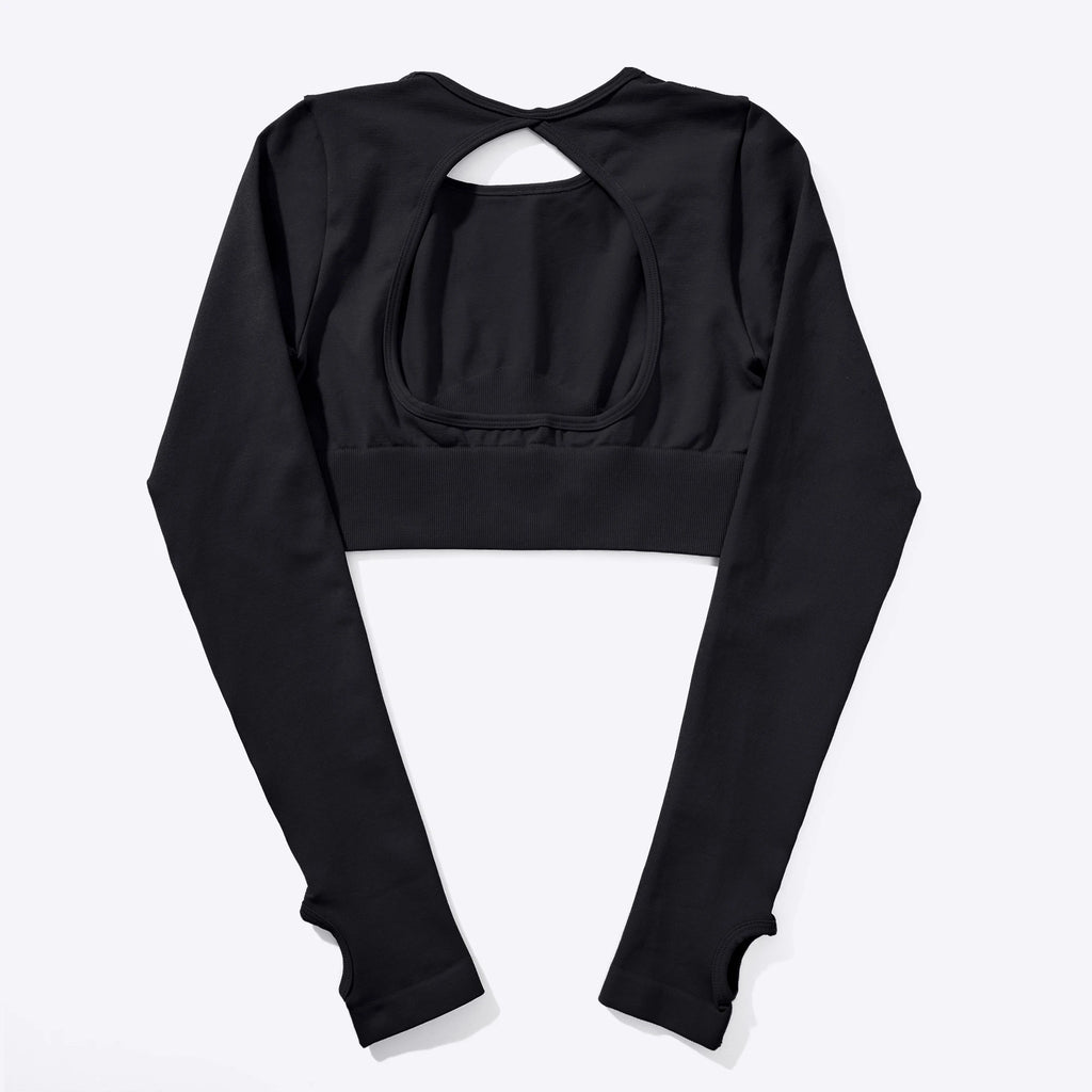 Women Yoga Solid Long Sleeve Sports Top