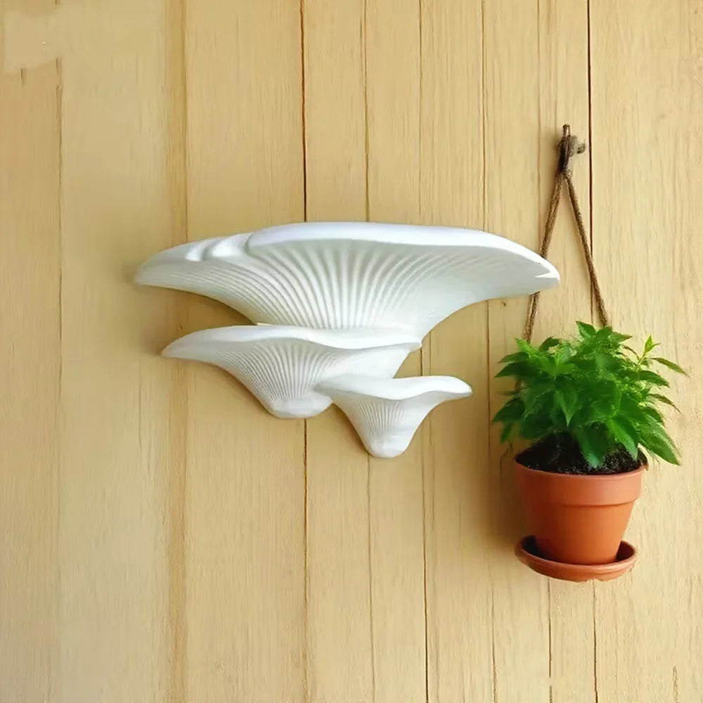 Mushroom Shaped Wall Shelf