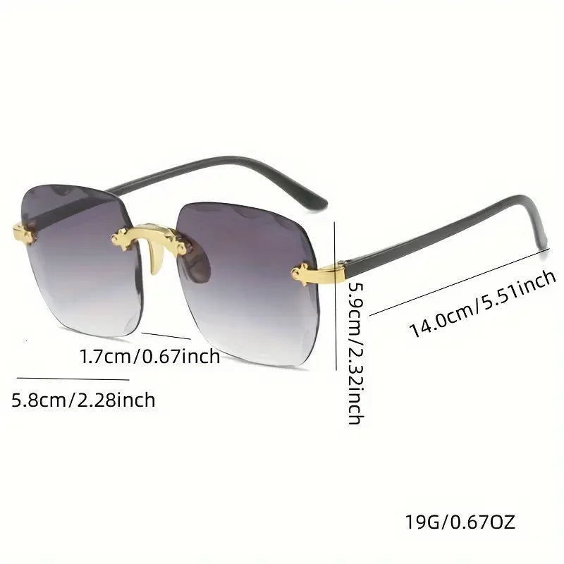 Square Rimless Sunglasses Set of 3 | Women's Fashion Shades