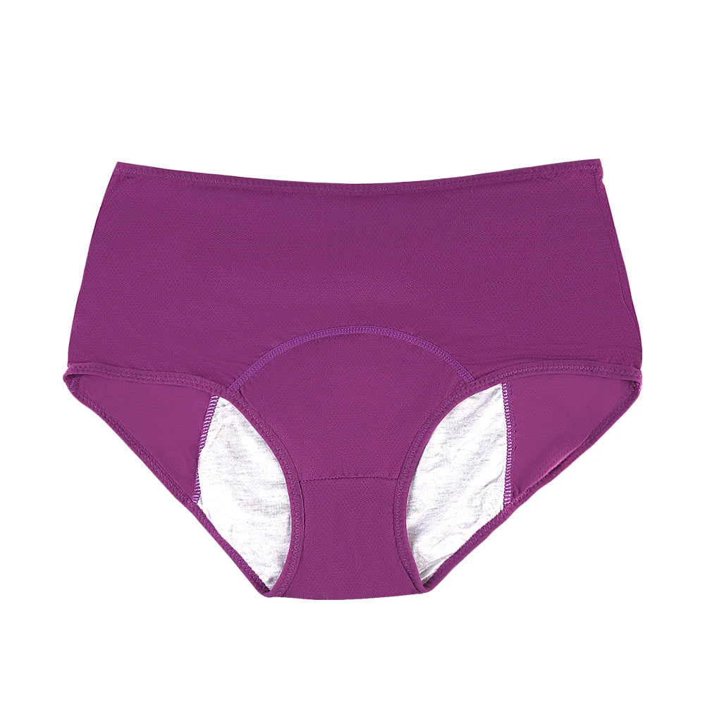 Women's Plus Size High-Waist Period Panties — 3-Layer Leak-Proof Briefs