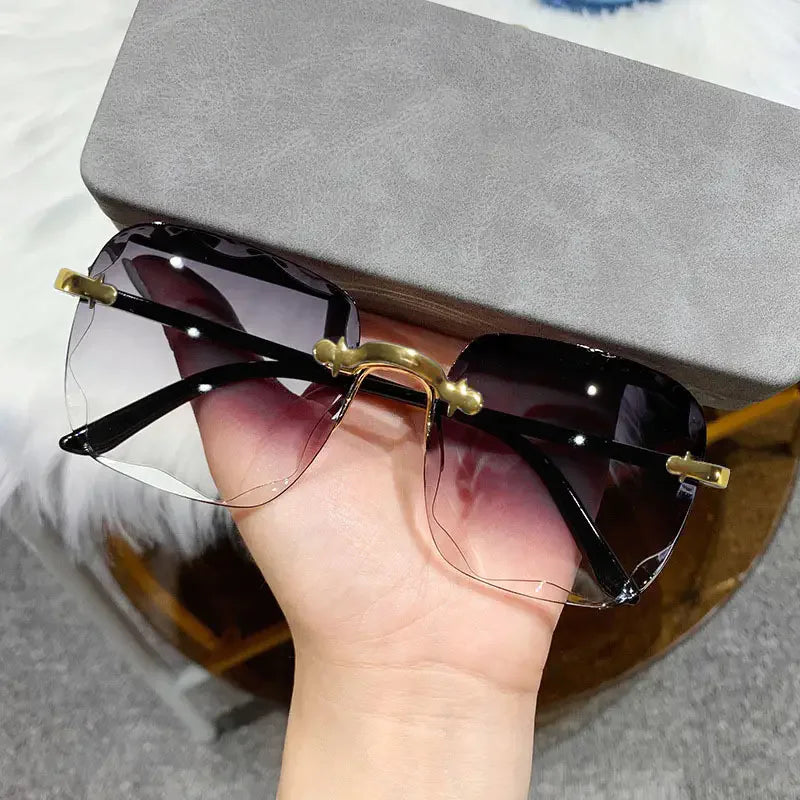 Square Rimless Sunglasses Set of 3 | Women's Fashion Shades