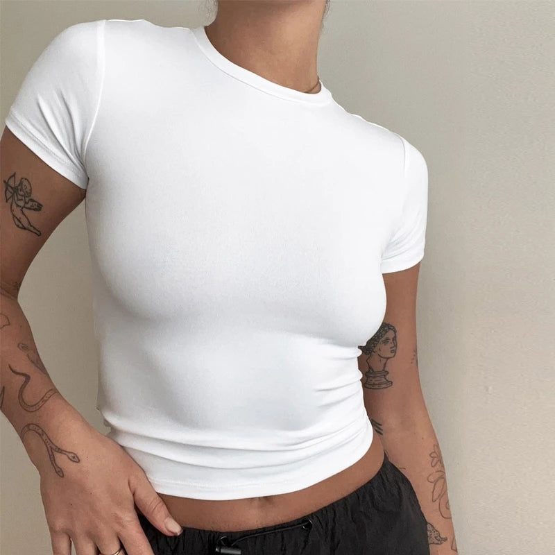 Slim Fit Short-Sleeve Knit Tee