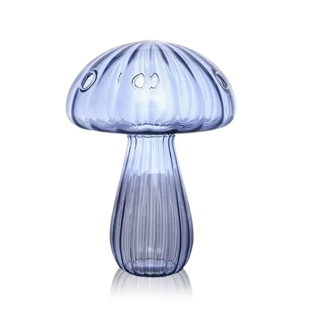 Mushroom Shaped Flower Vase Transparent Glass Vase