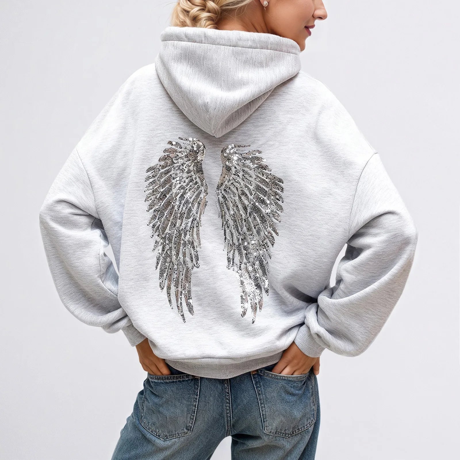 Women's Oversized Y2K Hoodie — Loose Pullover Sweatshirt