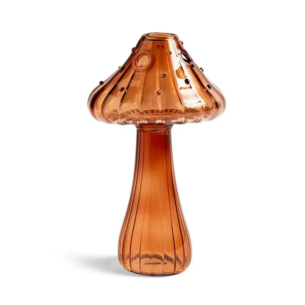 Mushroom Shaped Flower Vase Transparent Glass Vase