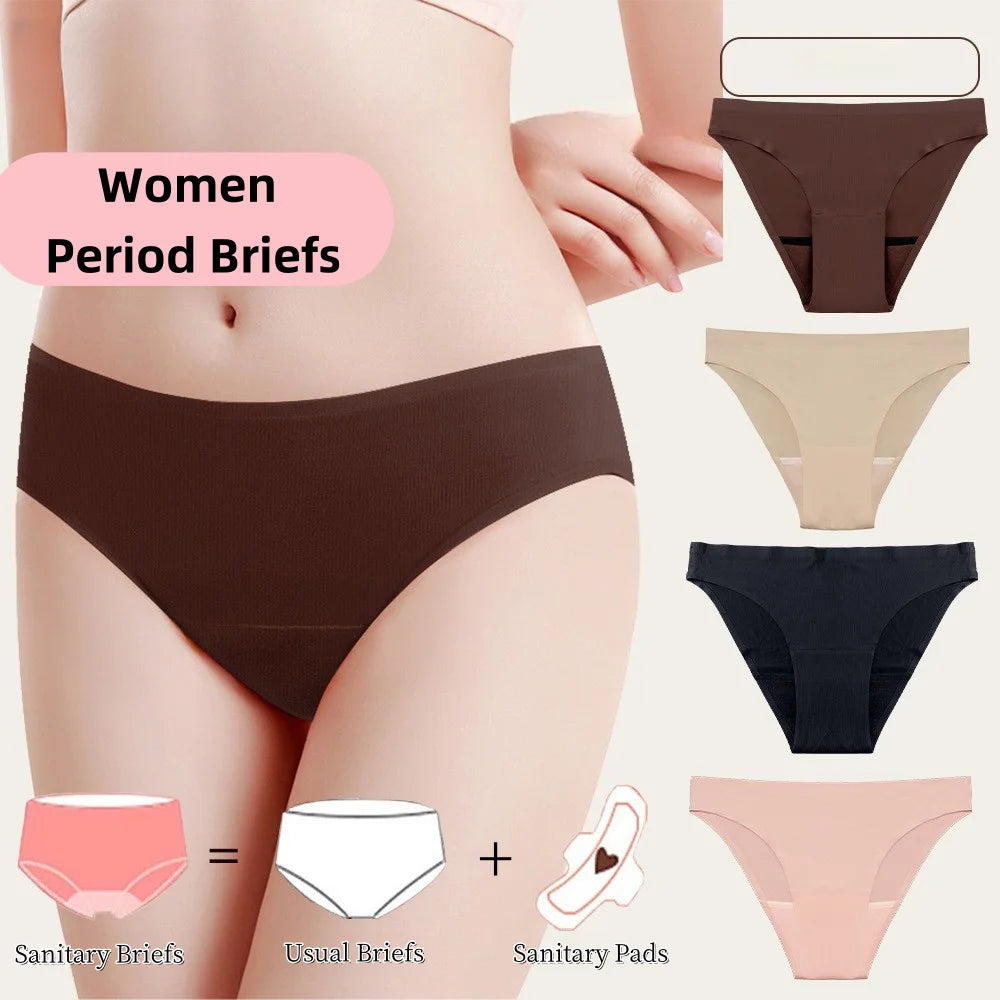 Women's Cotton Period Briefs — Leak-Proof Menstrual Underwear