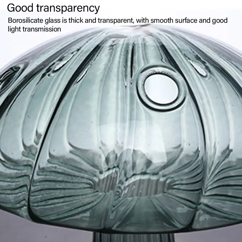 Mushroom Shaped Flower Vase Transparent Glass Vase