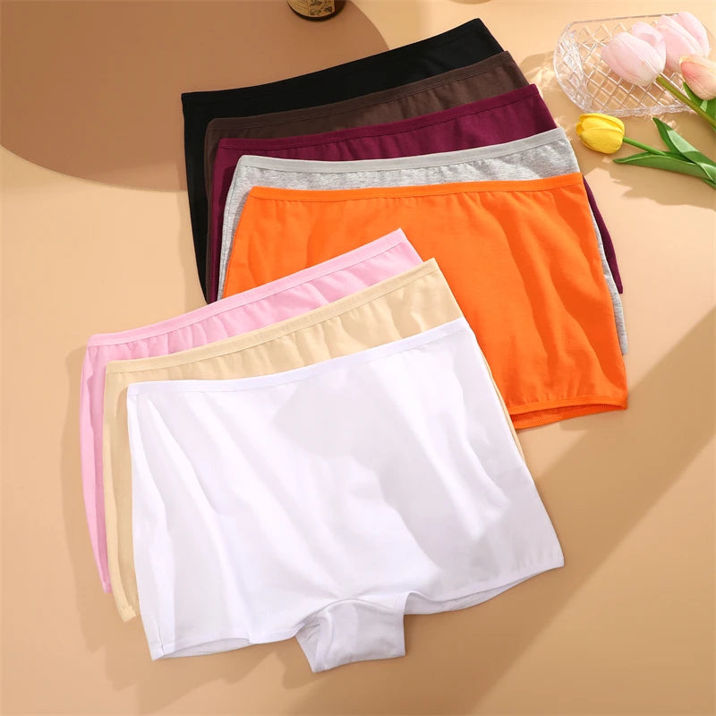Women's Cotton Seamless Underwear — 4-Pack High-Rise Boyshort Briefs