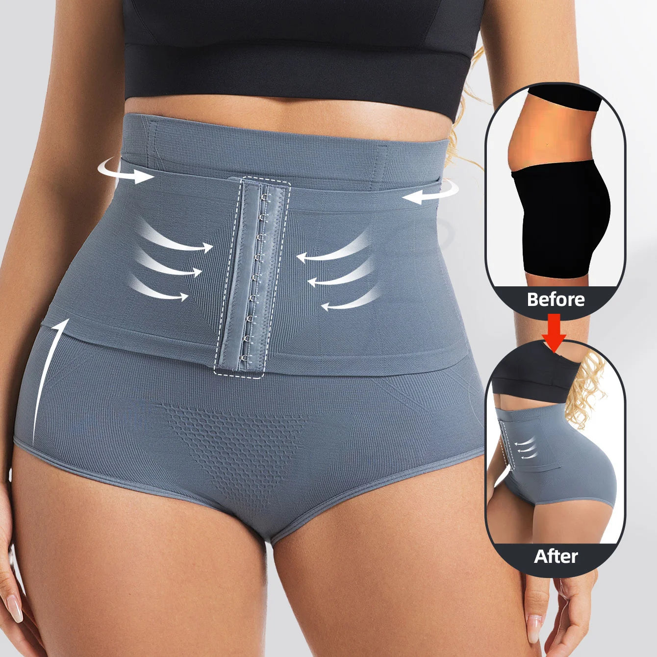 Women's High-Waist Tummy Control Shapewear Panty — Firm Compression Briefs