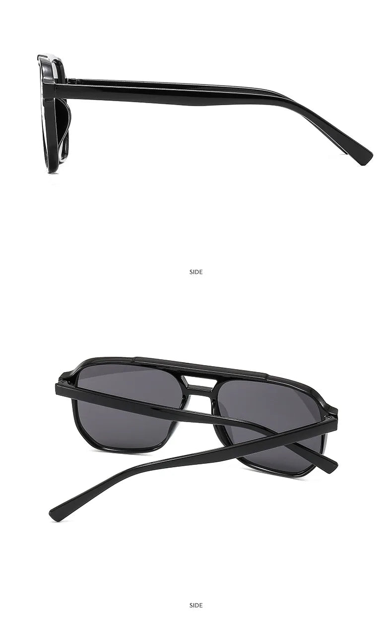 Vintage Square Sunglasses | Double Bridge UV400 | Unisex