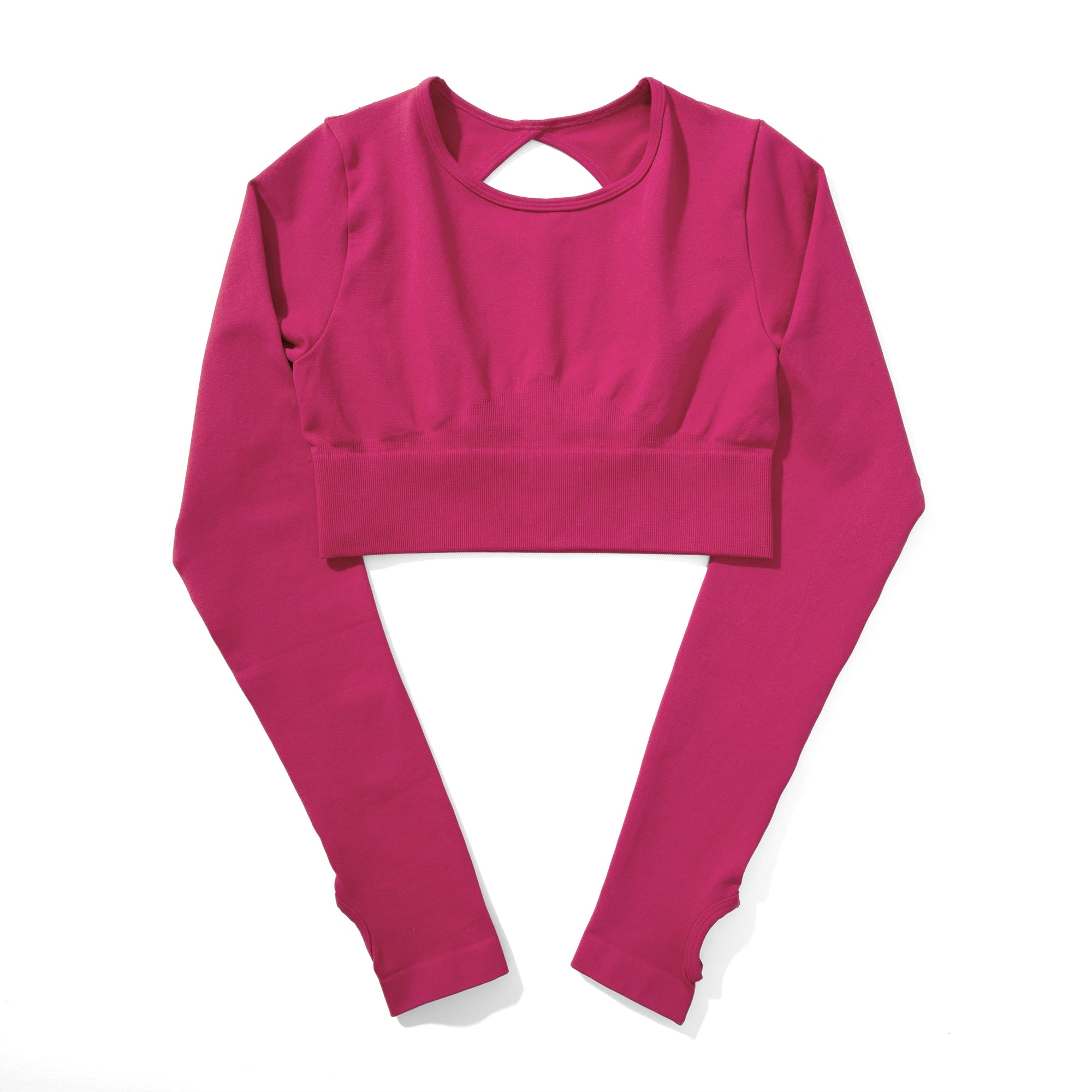 Women Yoga Solid Long Sleeve Sports Top