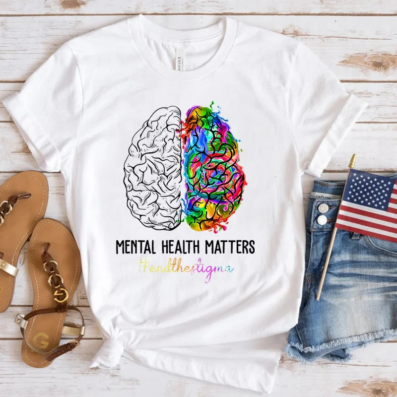 Women's Graphic Tee — Mental Health Matters Short Sleeve T-Shirt