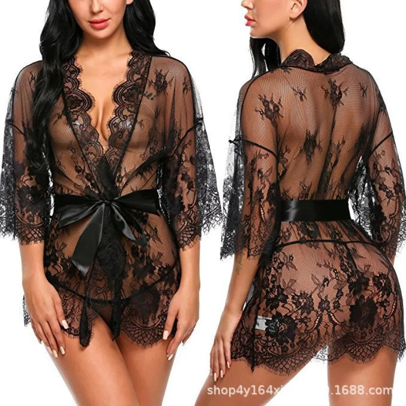 Floral Lace Babydoll Lingerie Set