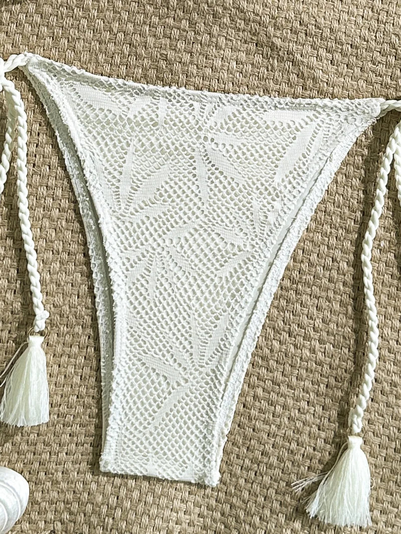 Sexy High Waist Mesh Bikini Pushup Set