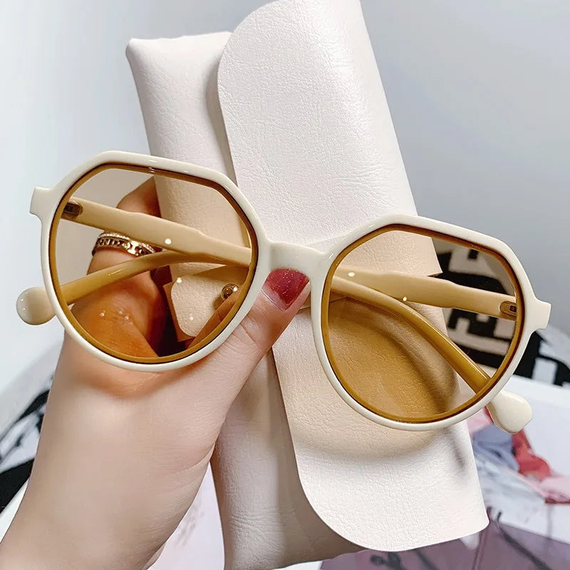 Vintage Geometry Frame Sunglasses | Women's UV400 Shades
