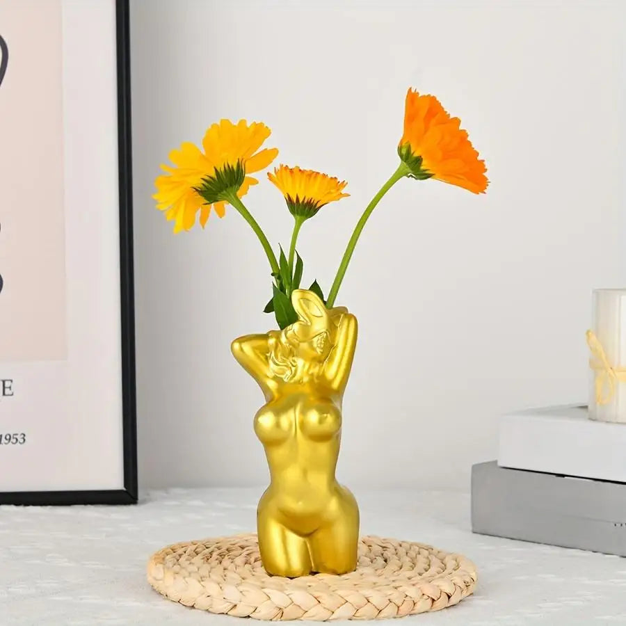 Female Body Art Vase | Boho Decorative Sculpture