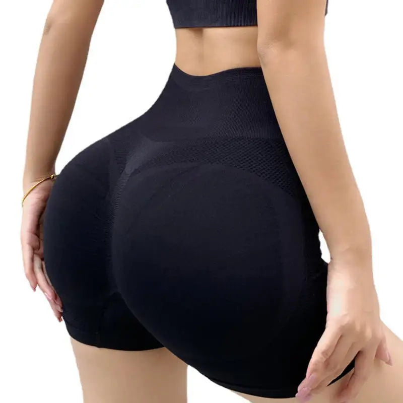High Elasticity Seamless Yoga Shorts | Women's Push-Up Gym Shorts