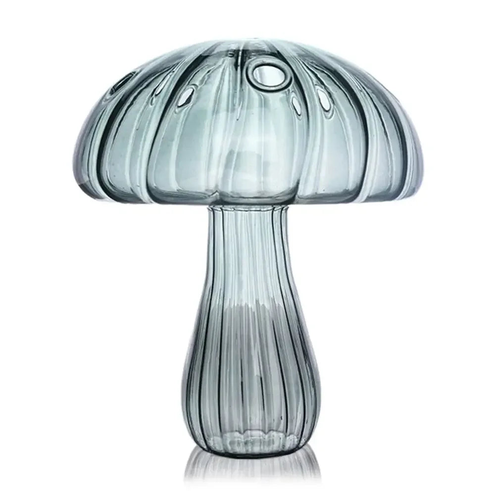 Mushroom Shaped Flower Vase Transparent Glass Vase