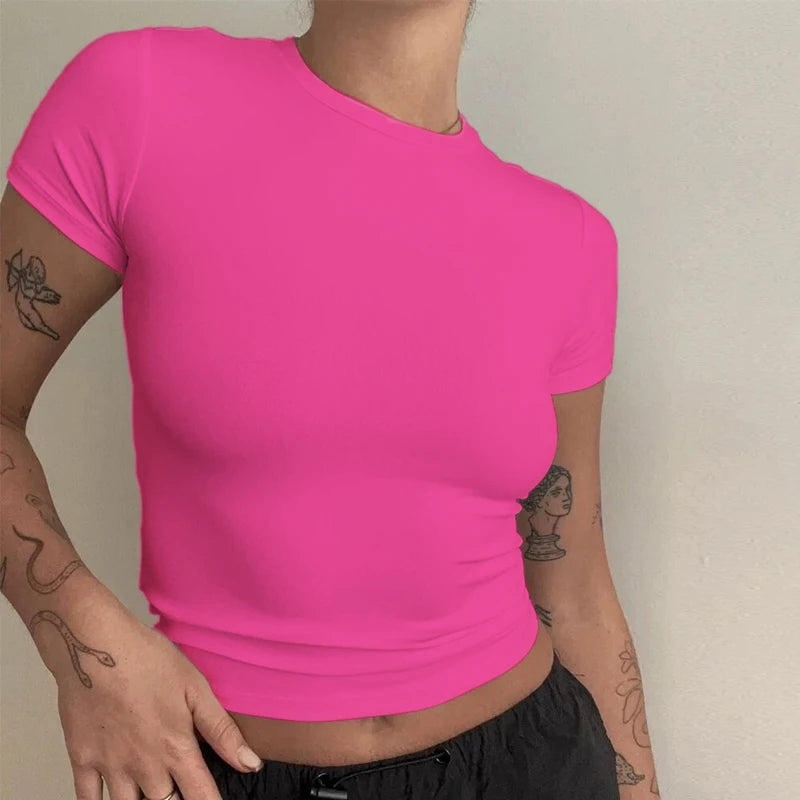 Slim Fit Short-Sleeve Knit Tee