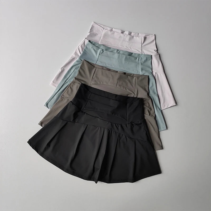 Women's High-Waist Athletic Mini Skirt — Tennis, Yoga & Golf