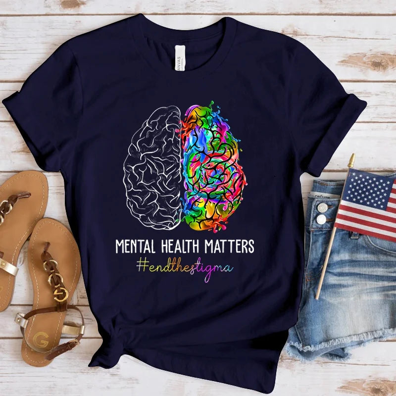 Women's Graphic Tee — Mental Health Matters Short Sleeve T-Shirt