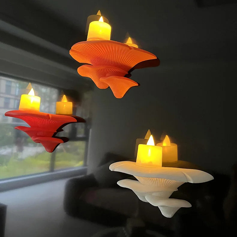 Mushroom Shaped Wall Shelf