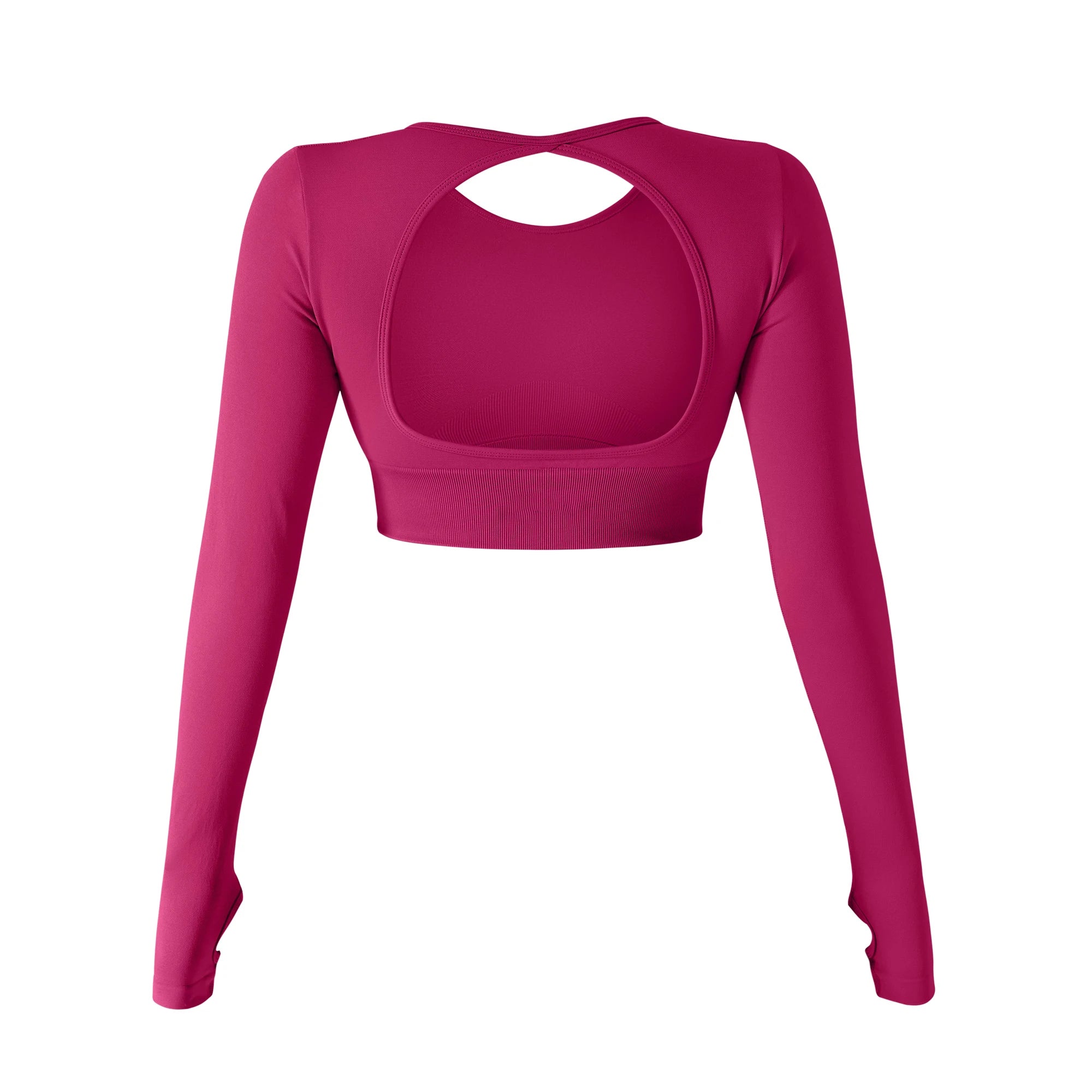 Women Yoga Solid Long Sleeve Sports Top