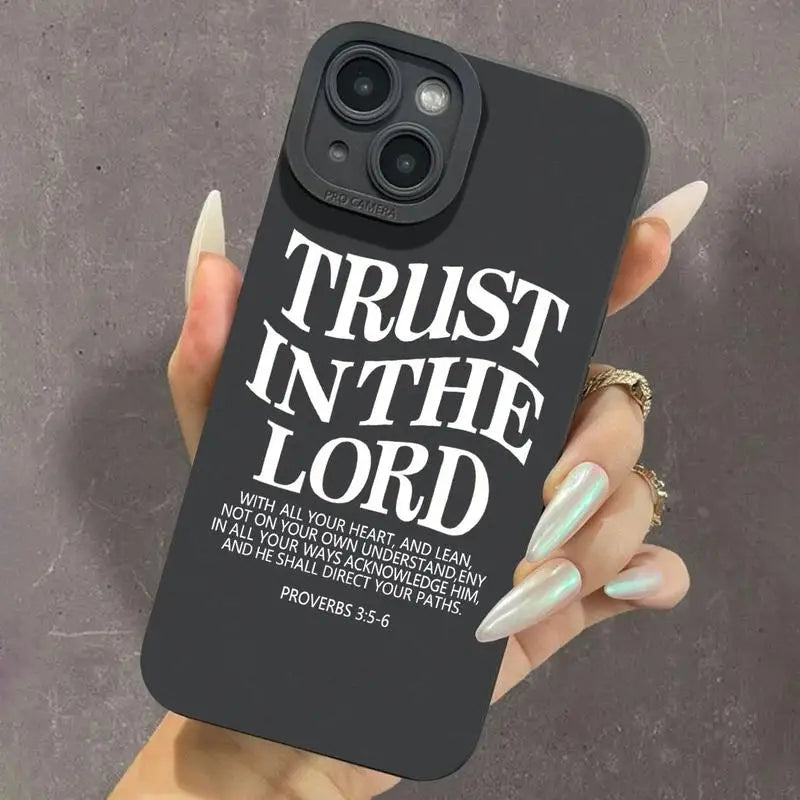 Letter Pattern Silicone iPhone Case | Anti-Drop Protection