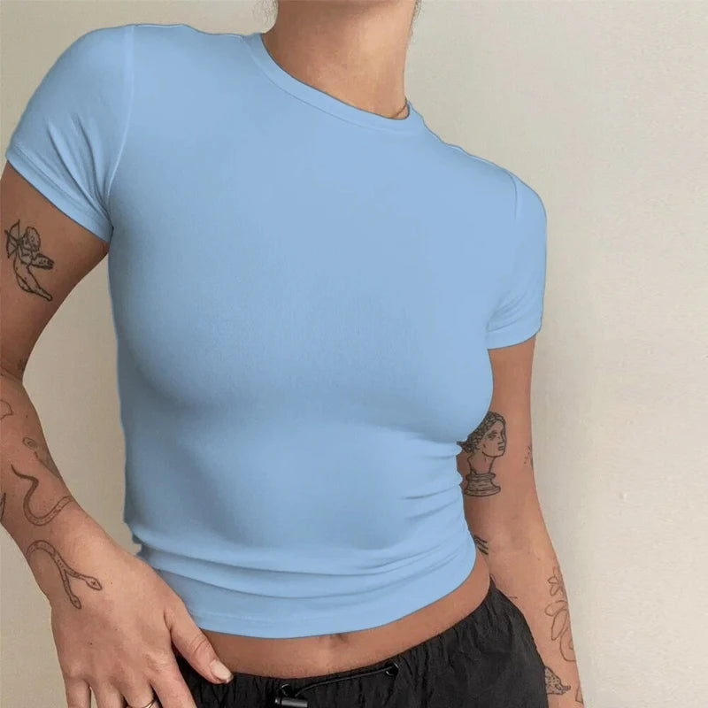 Slim Fit Short-Sleeve Knit Tee
