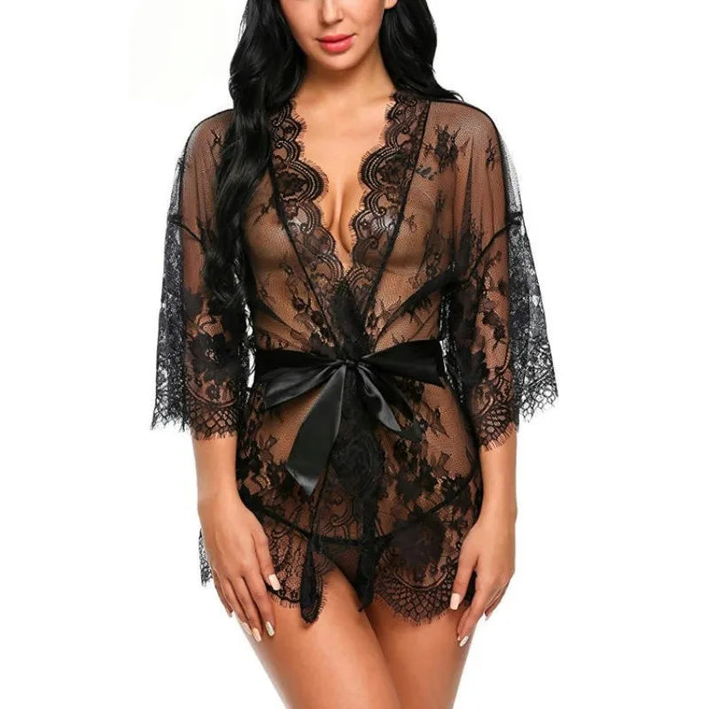 Floral Lace Babydoll Lingerie Set