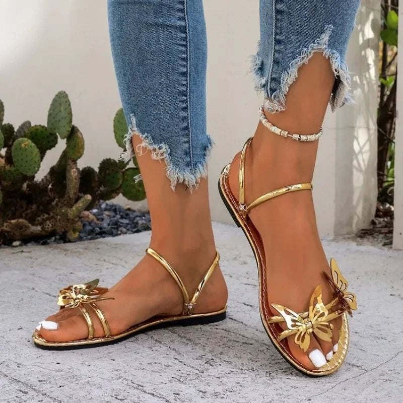 Butterfly Flat Sandals
