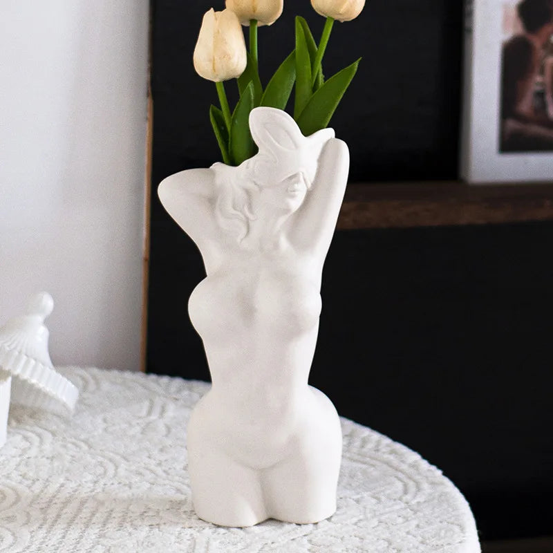 Female Body Art Vase | Boho Decorative Sculpture
